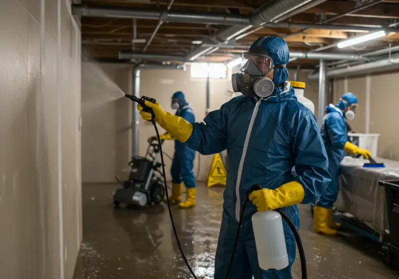 Basement Sanitization and Antimicrobial Treatment process in McDonald, PA